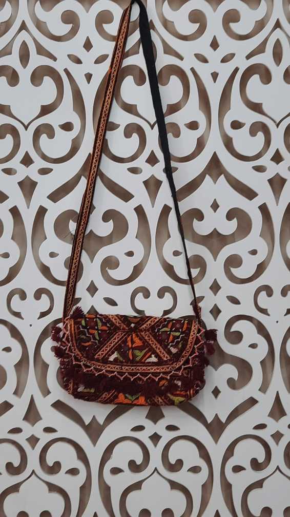 Tribal Afghani Handmade Bag with Belt , KACHHA WORK
